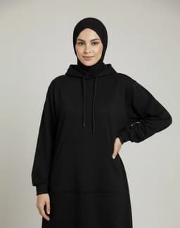 Classic Hoodie Abaya 52 (S) Black