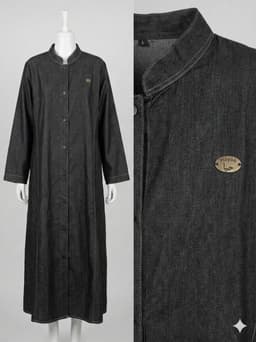 Black Denim Abaya 52 (S) black