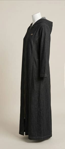 Black Denim Abaya (Hoodie) 56 (L) black