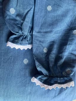 Blue Polka Pehraan Free Size Blue