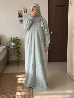 Serene Sage Salah Dress Free Size Sage Green